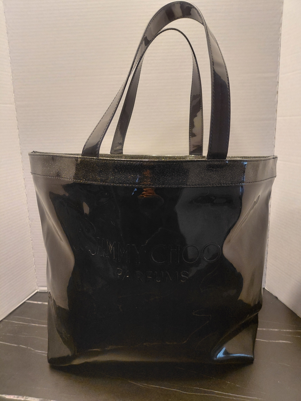 Jimmy Choo Black Patent Tote Bag